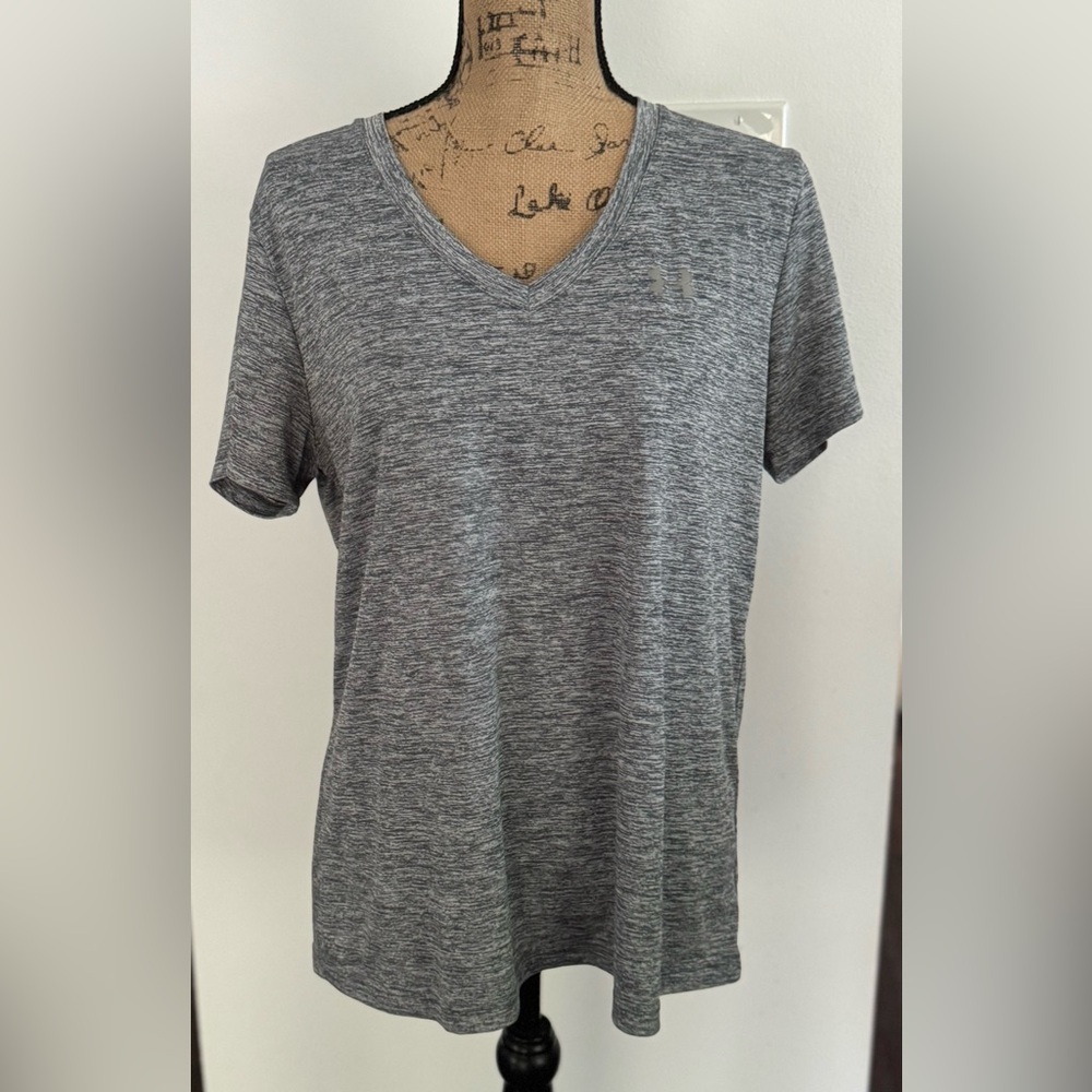 Under Armour Heathered Gray V-Neck Tee